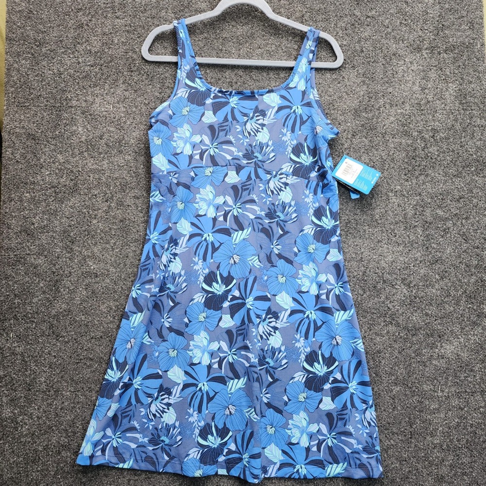 NWT Columbia Freezer III PFG Womens Omni-Shade Floral Active Mini Dress Size L - Picture 2 of 10